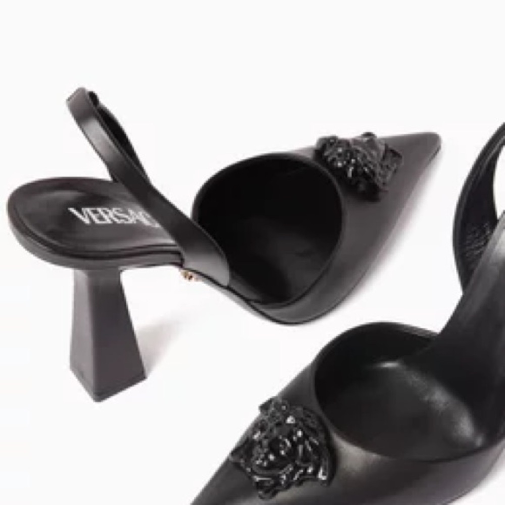 Versace Black Heels Elegant Design